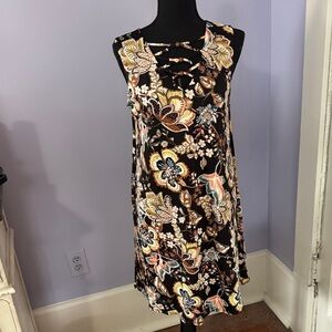 Apt. 9 Black Floral Midi Dress